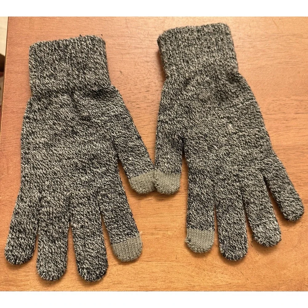 Baltimore Ravens Gloves Knit Utility Winter Sport Logo TEXTING FINGER TIP - Gray